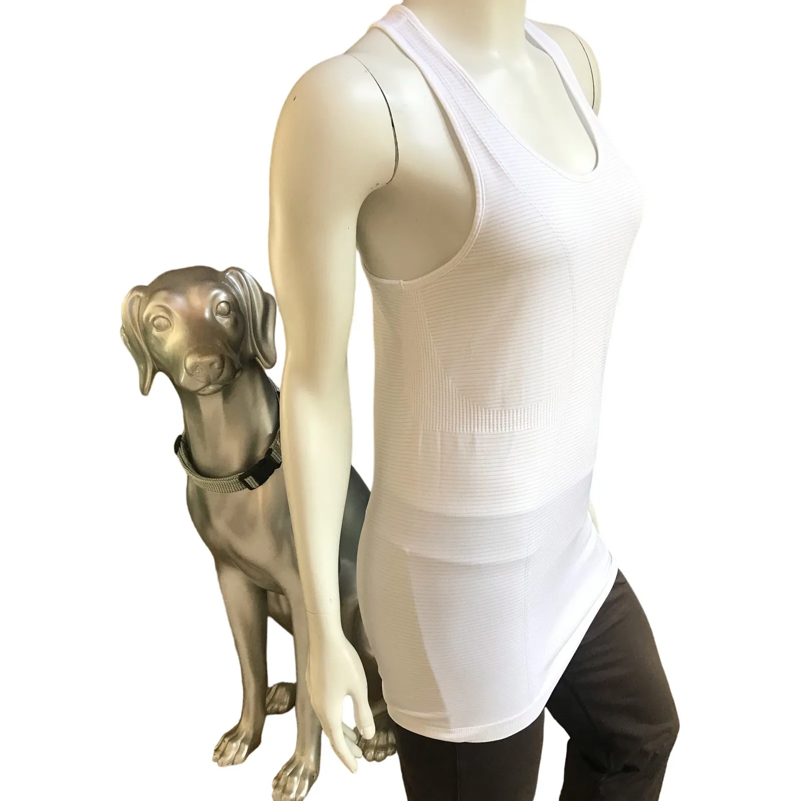 ZYIA Active Racerback White Long Tank Top Women’s Size Small - Image 2