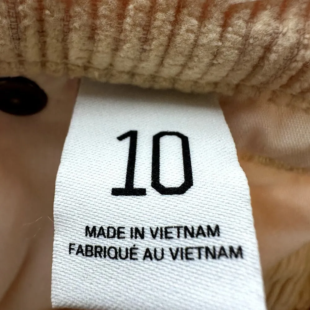 Urban Outfitters BDG Corduroy Carpenter Baggy Pant 100% Cotton Cream 10 NWT - Image 5