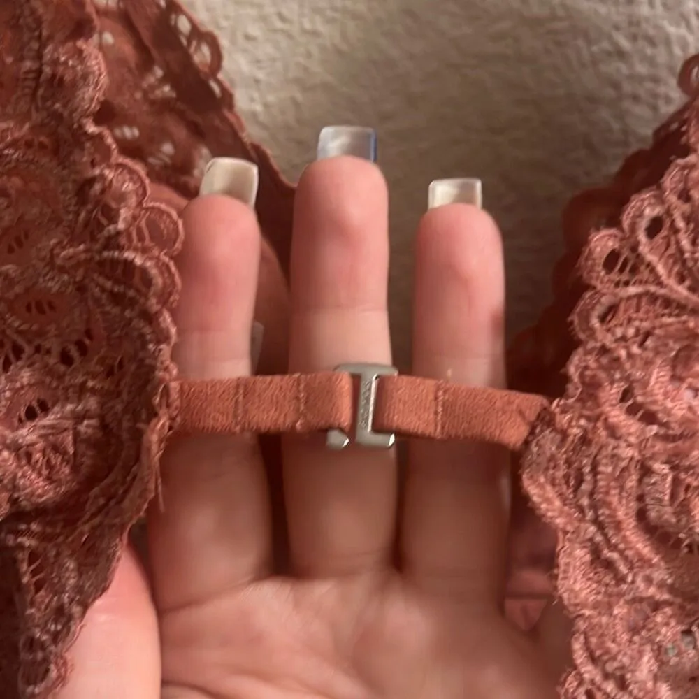 ✨Gilly Hicks Cheni Velvet Lace Cap-Sleeve Cheeky Pink Sz Small Bodysuit✨ - Image 8