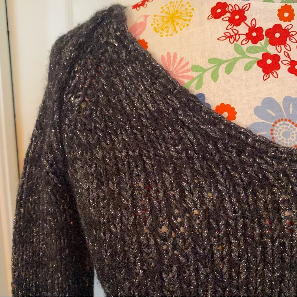 Ann Taylor Loft Metallic Silver Sweater - Image 3