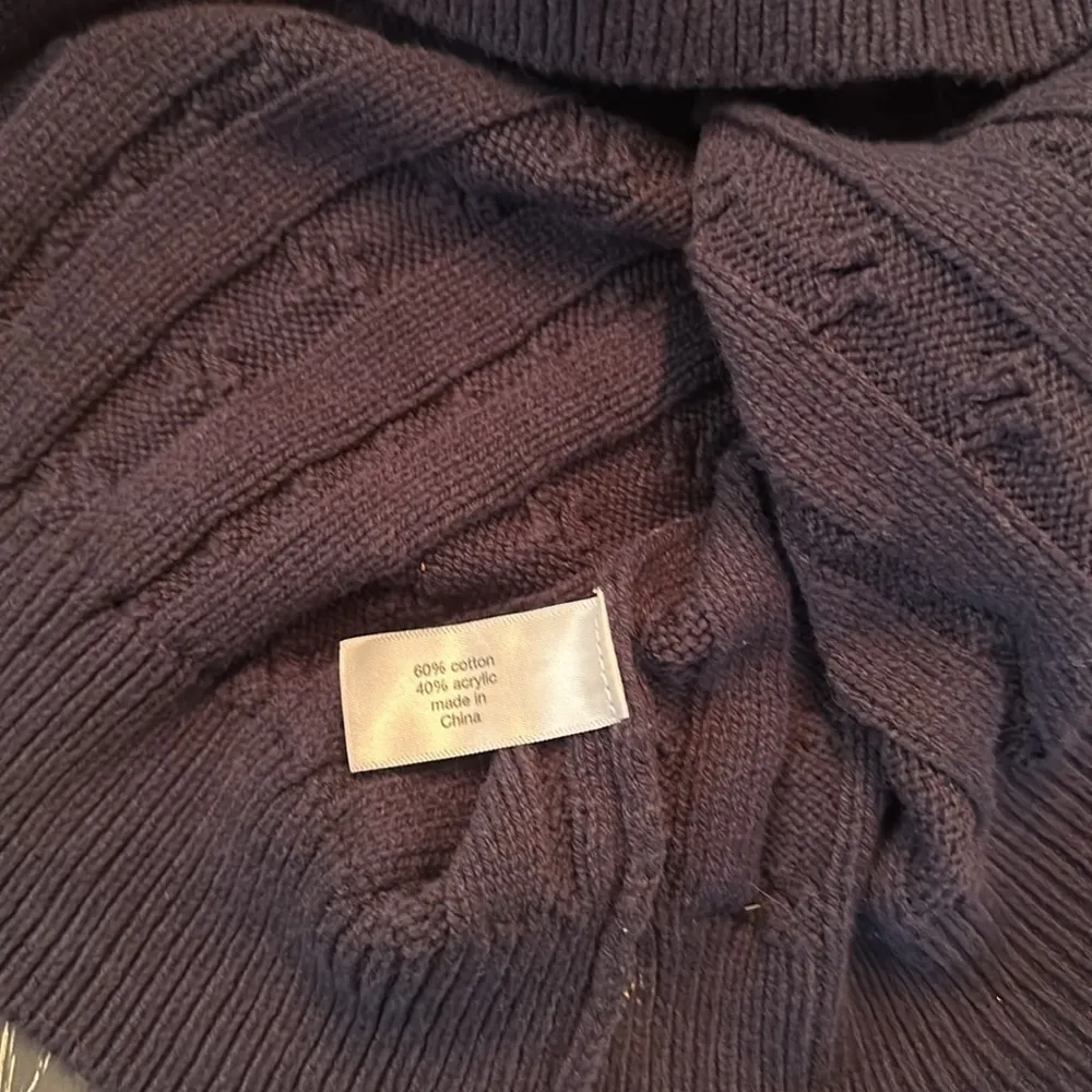 LANE BRYANT NAVY BLUE KINT CARDIGAN SWEATER V-NECK WITH DESIGN NWT SZ 22/24 - Image 9