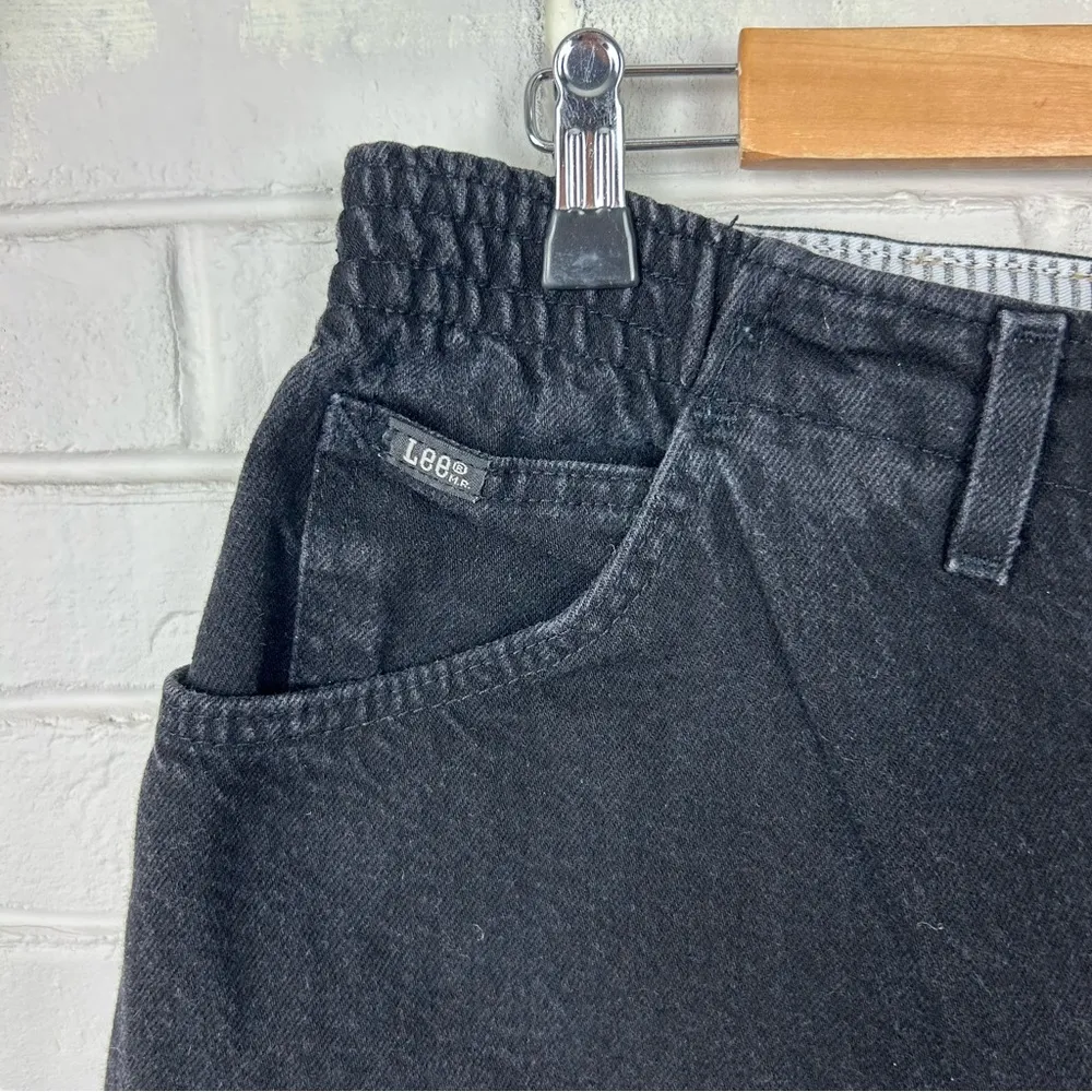 Lee Vintage Black Denim Mom Straight Jeans - Image 3
