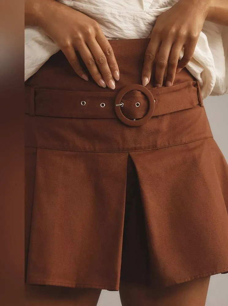 NWT Anthropologie Maeve Belted Skort Size 8 - Image 8