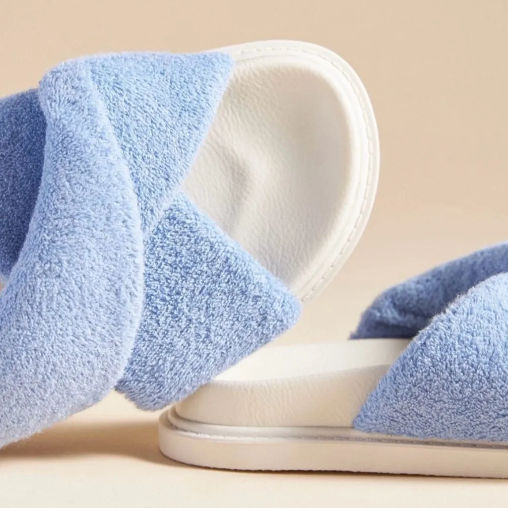 Anthropologie Maeve Terry slide sandals blue size 8 slip on shoes - Image 3