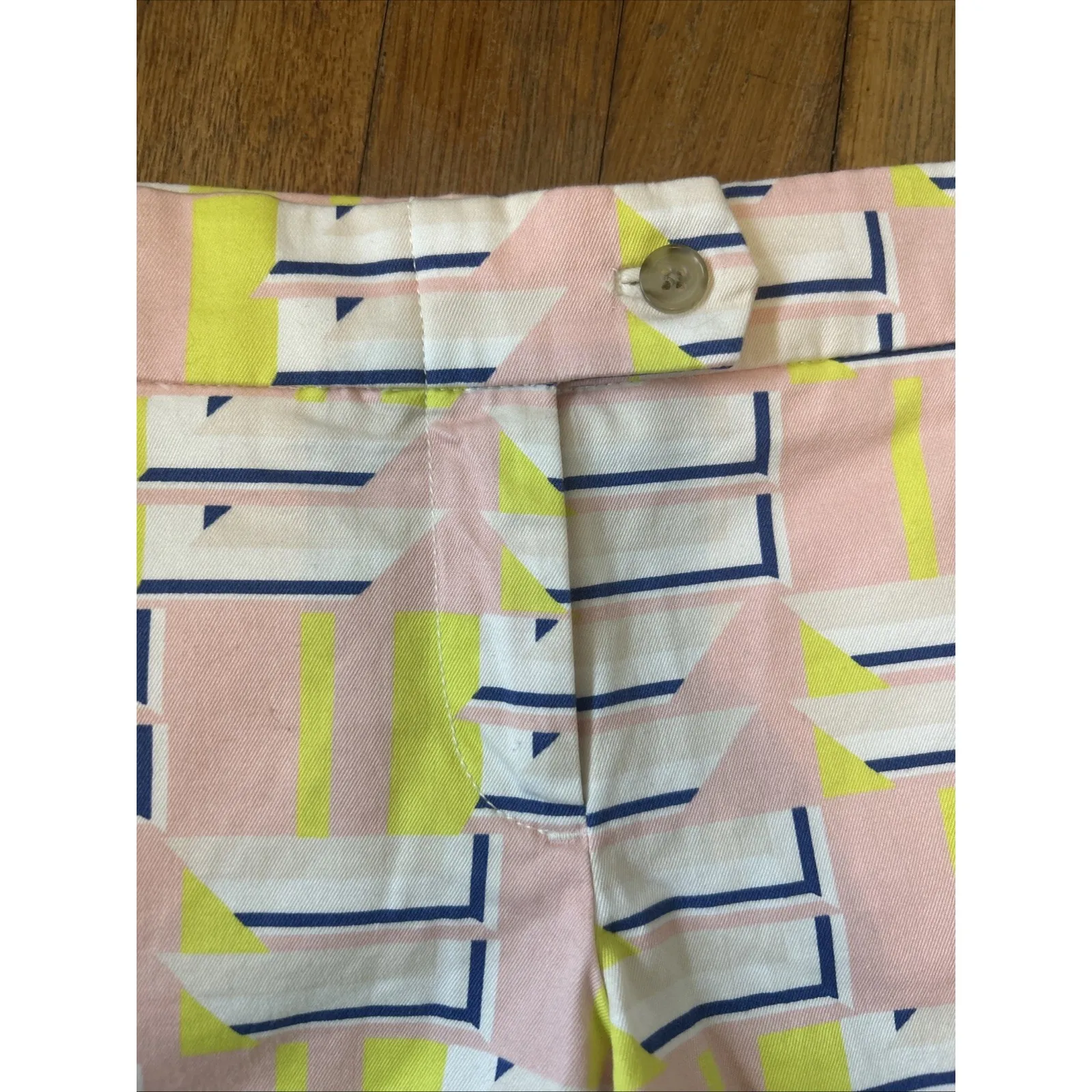 J Crew Geometric Color lock Design Cotton Shorts Women's‎ 0 Summer Beach Resort - Image 2