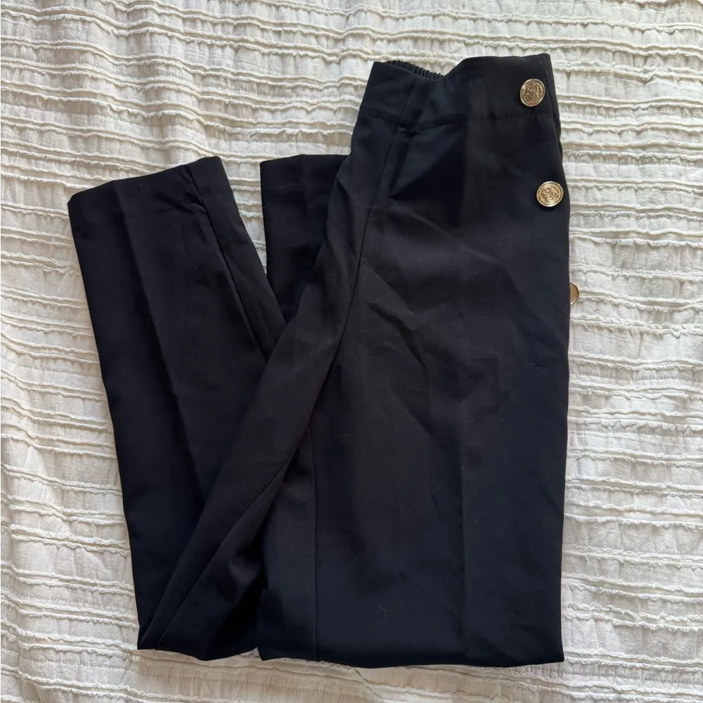 STRAIGHT LEG PANTS WITH METALLIC BUTTONS - Image 7