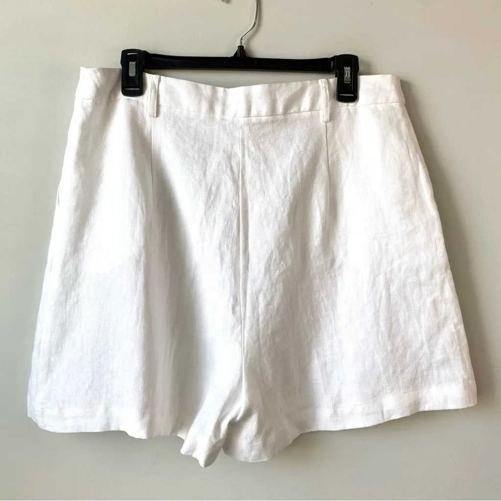 Faithfull The Brand Antibes Linen Shorts White US‎ 10 - Image 7