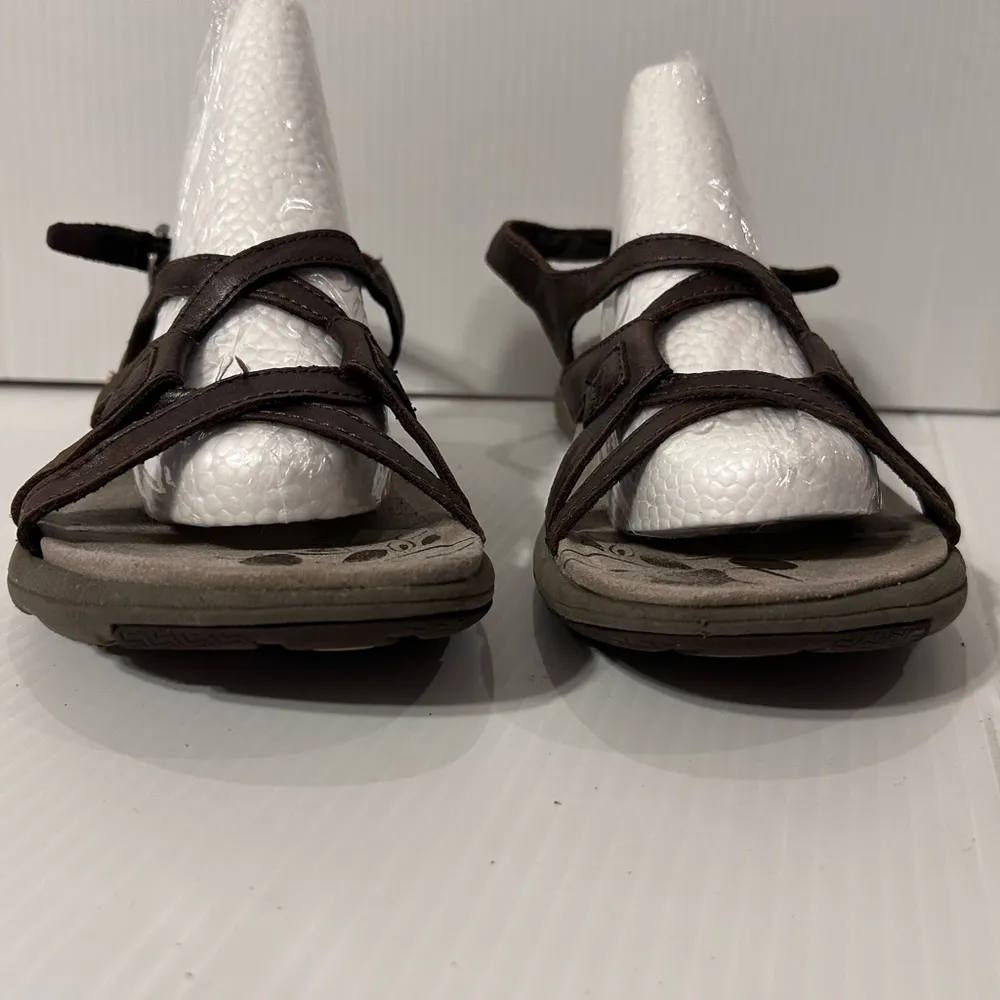 Merrell Bracken brown leather comfort outdoor walking sandal size 10 - Image 4