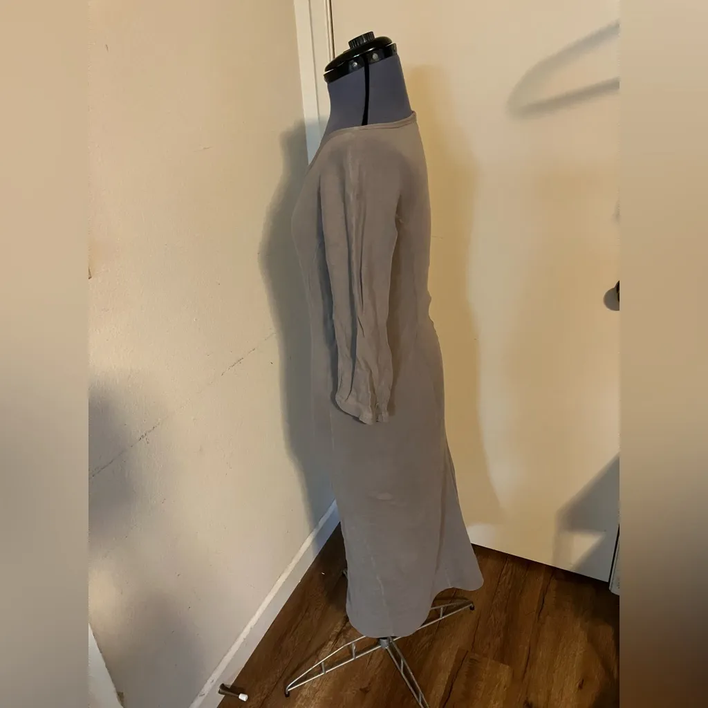 Standard JAMES PERSE Spruce Gray Side Panel Jersey Dress Size 3 - Image 4