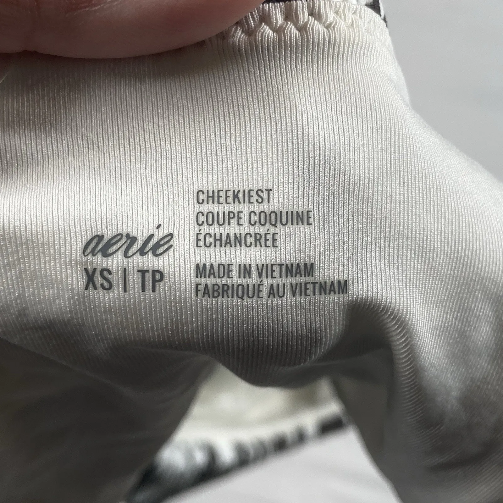 Aerie Bikini Bottoms Womens Size XS Cheekiest Zebra Print NWT Black White - Image 3