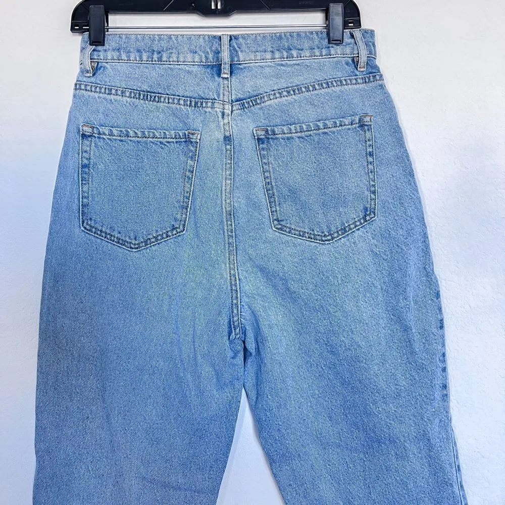 Pacsun Women's 100% Cotton High Rise Straight Mom‎ Jeans in Light Wash size 28 - Image 5