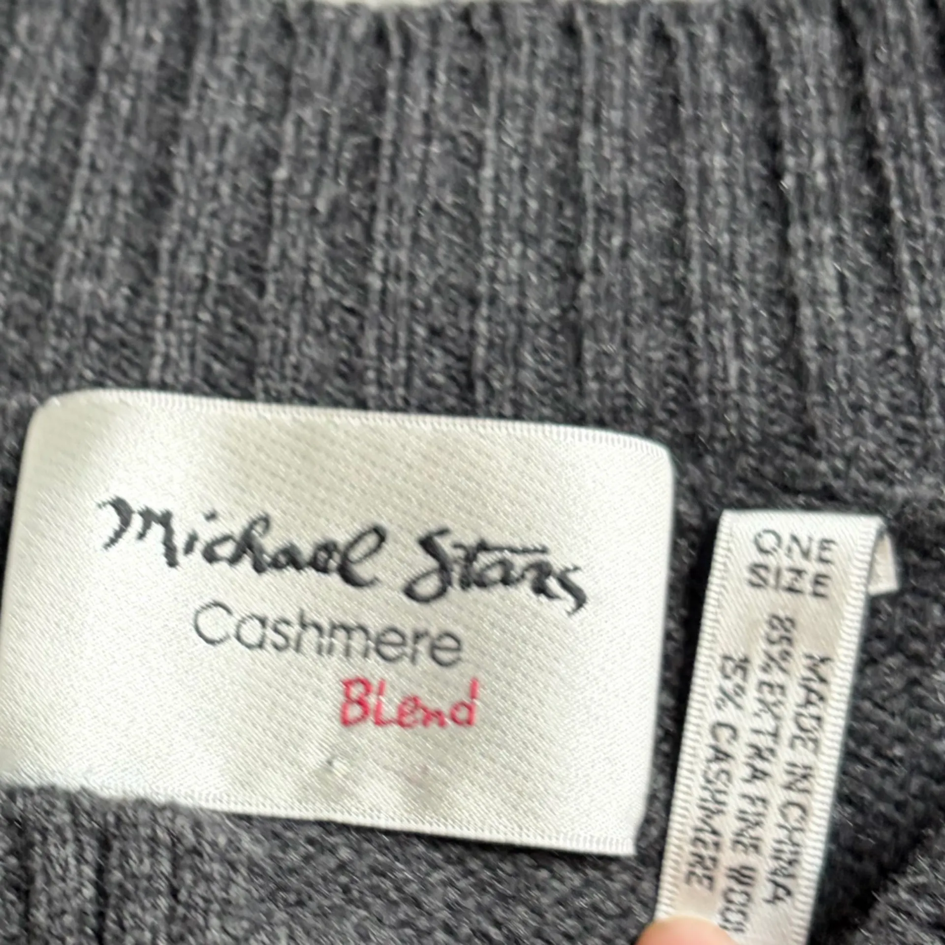 Michael Stars wool cashmere blend Charcoal Button-Up Cardigan pockets one size - Image 5