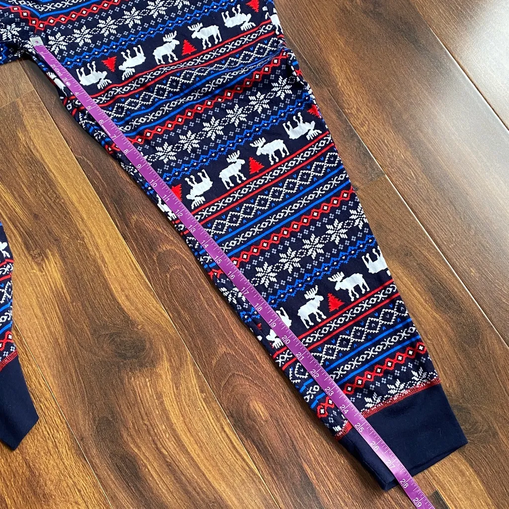 Lanz of Salzburg 100% Cotton Slim Fit Henley Top Legging Bottom Pajamas Blue Size XL - Image 12