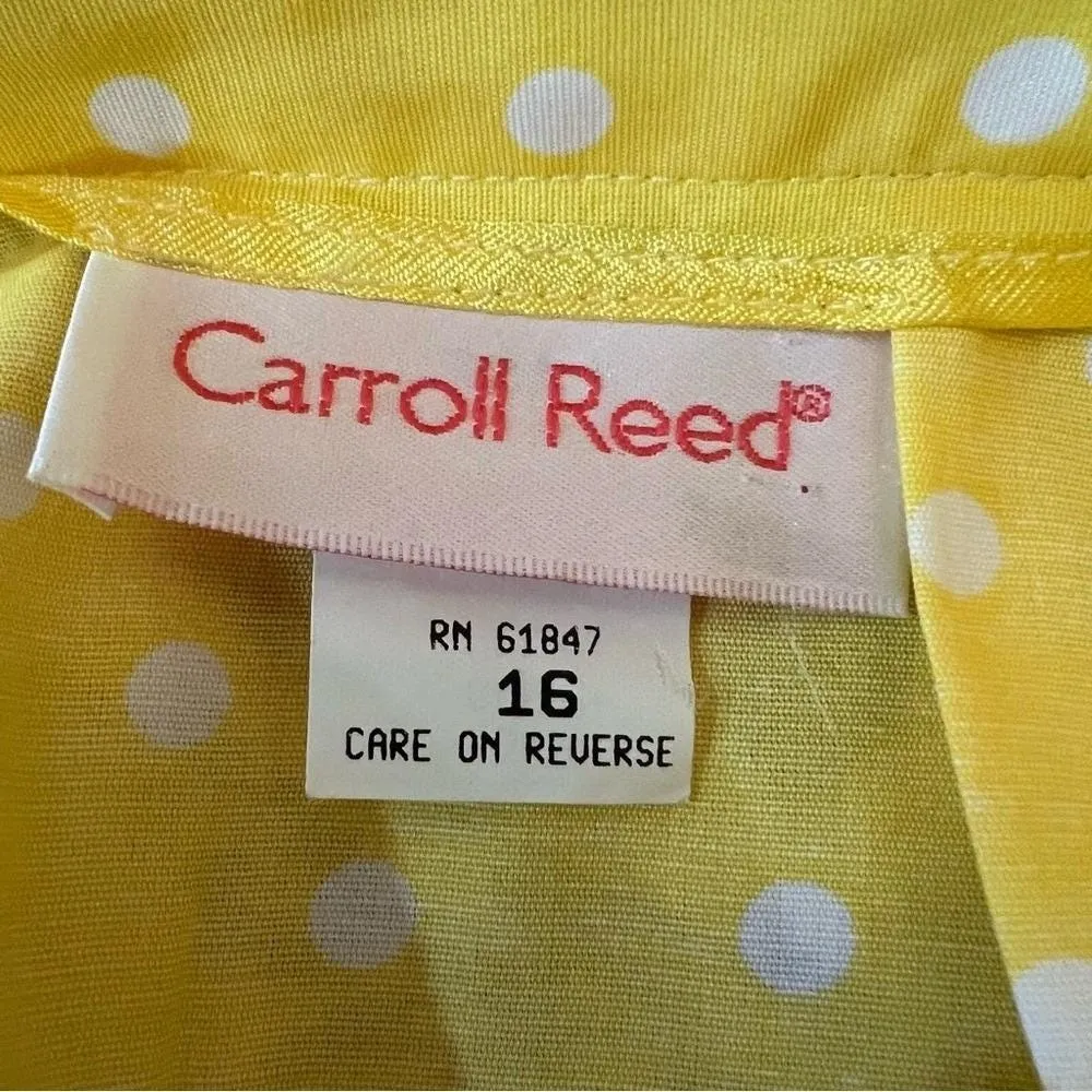 Vintage Carroll Reed Yellow Polka Dot Midi Skirt Set Retro Cottagecore Pinup 16 - Image 9