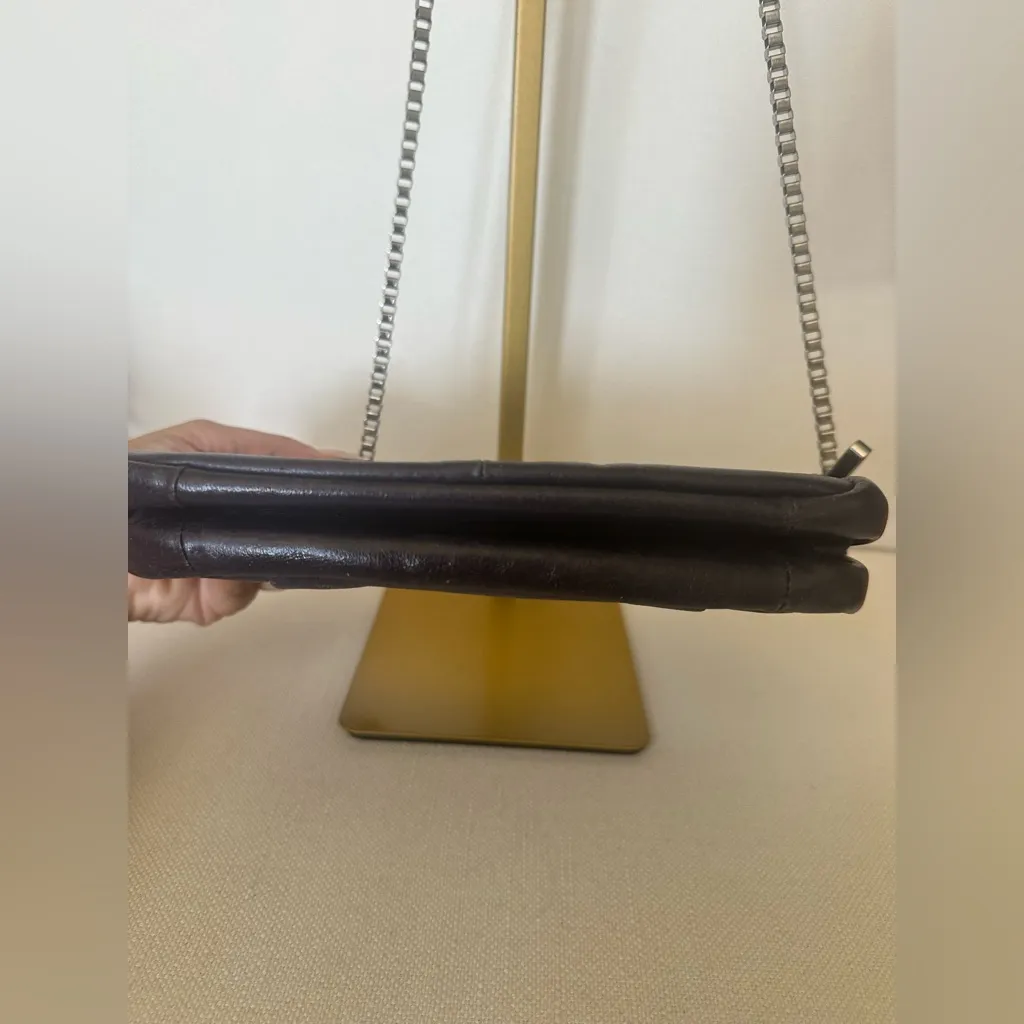 WALTER BY WALTER BAKER purple leather box link chain bag purse small - Image 5