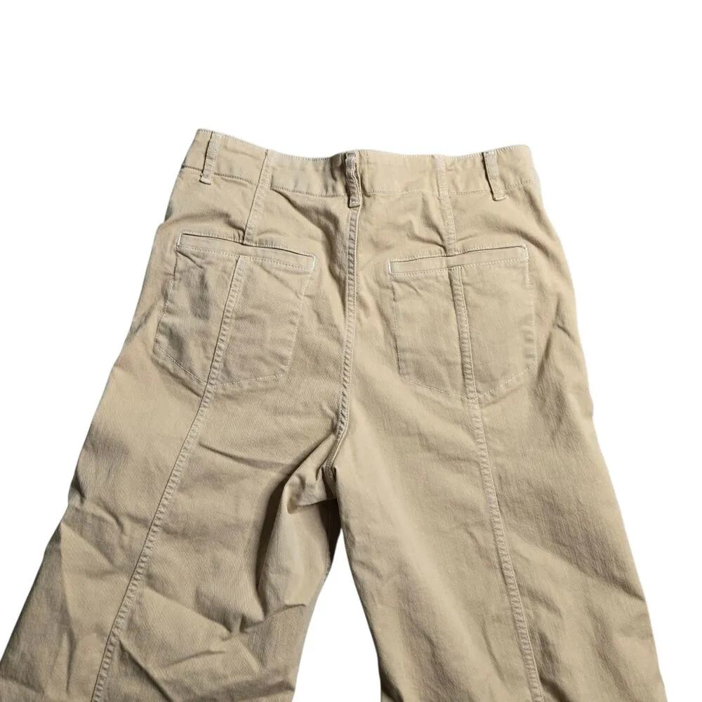 Anthropologie Maeve Delaney Crop Seamed High-Rise Wide-Leg Jeans Size: 32 - Image 4