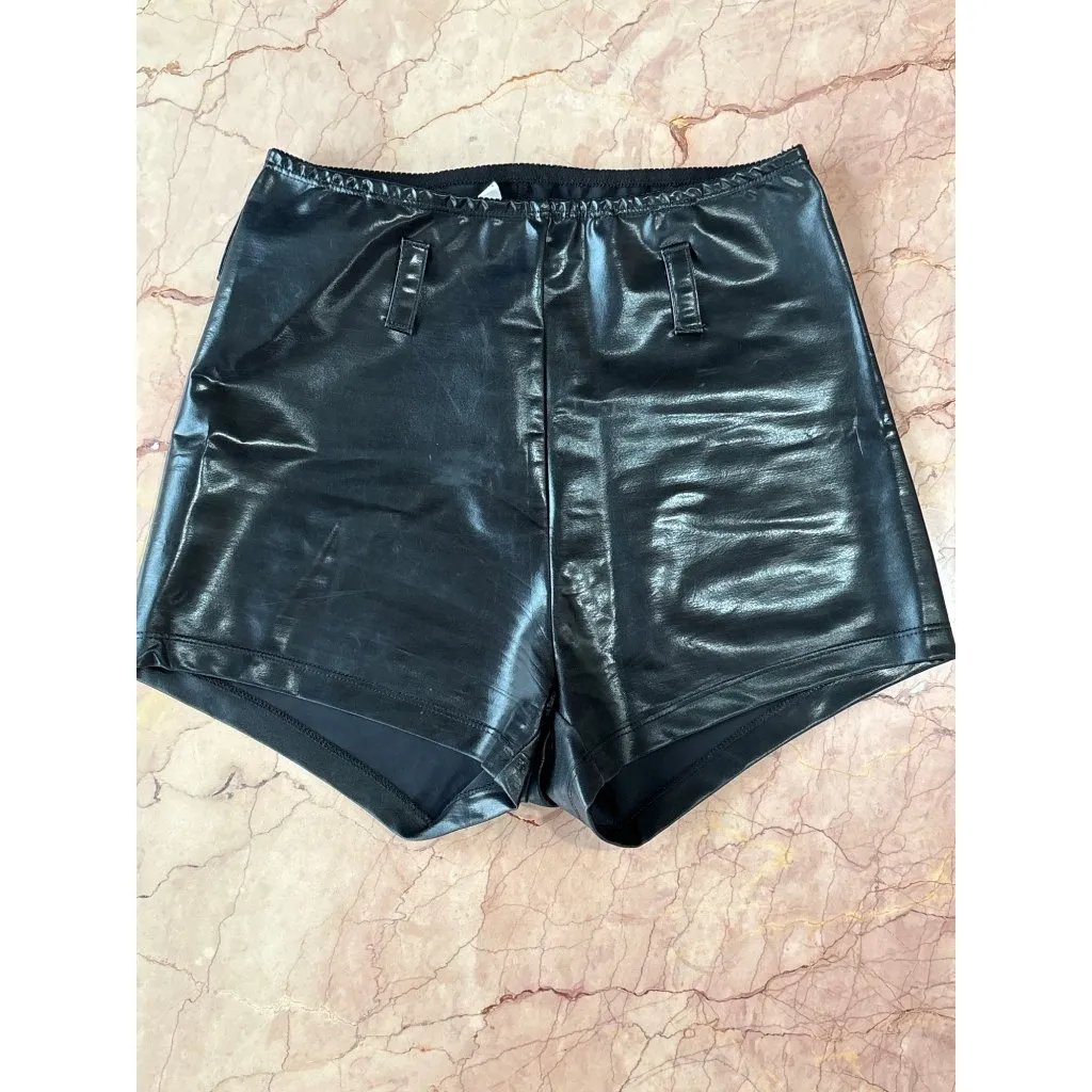 Beaufille Nikos Shorts in Black Small New Womens Vegan Faux Leather - Image 5