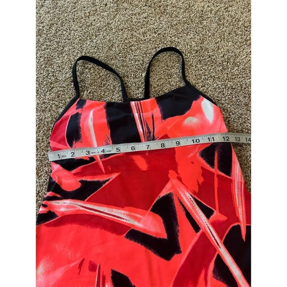 Nike Women's XS Red Graffiti Racerback Tankini Top Padded Swimwear - Image 5