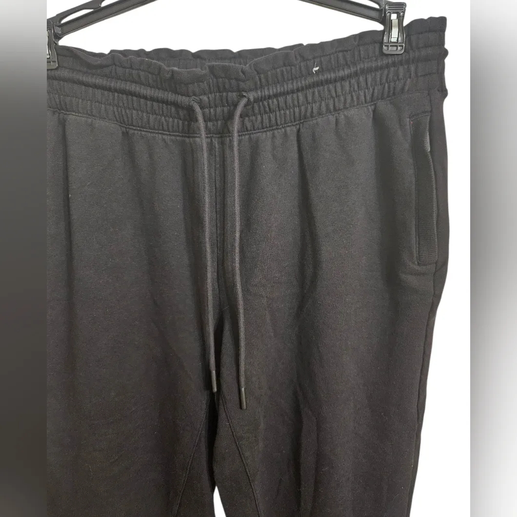 FLX Pants Black Track Sweatpants Joggers Zipper Pockets Sz L Cotton/Spandex Size L - Image 2