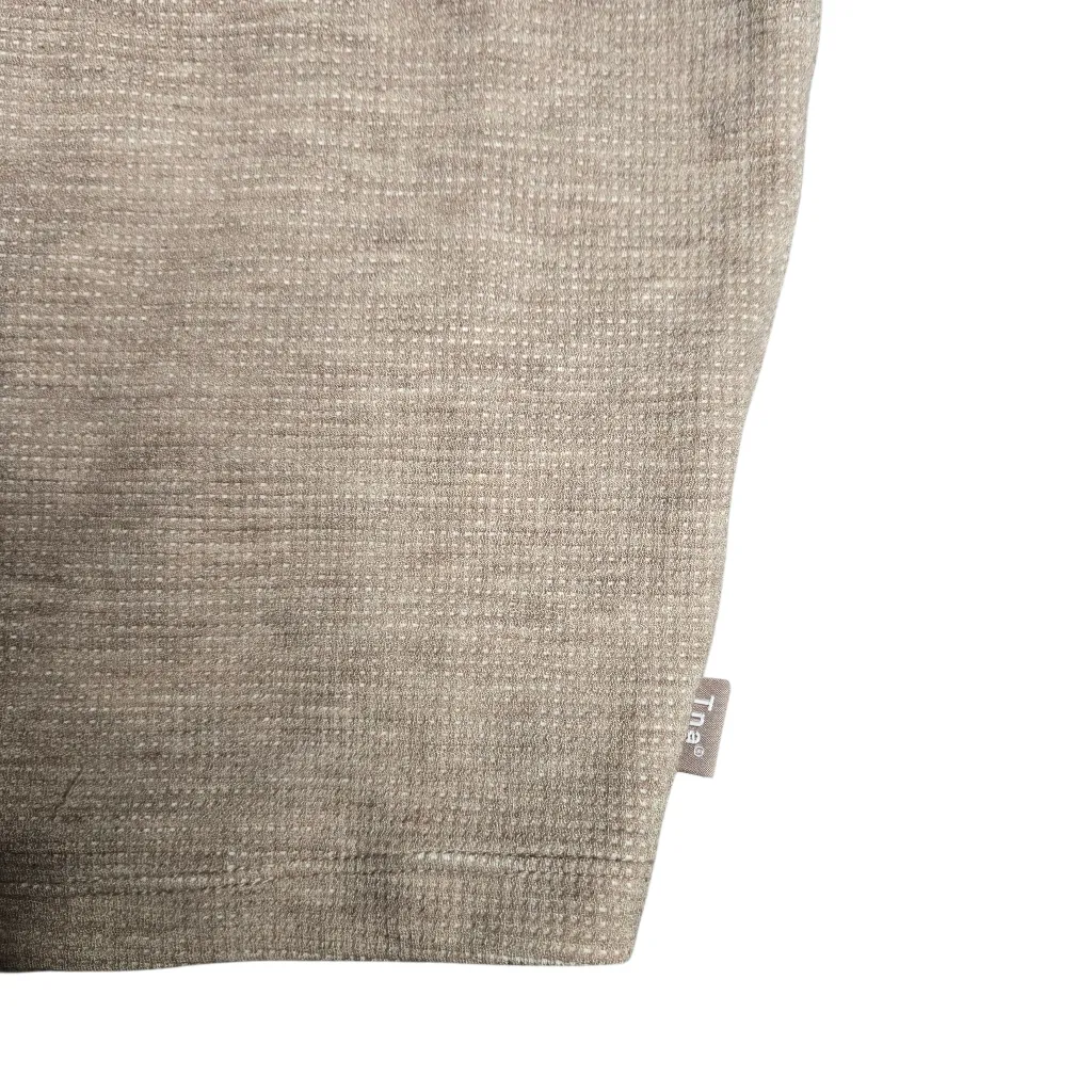 Aritzia TNA Beige Waffle Knit Short Sleeve Top Tan Size XXS - Image 3