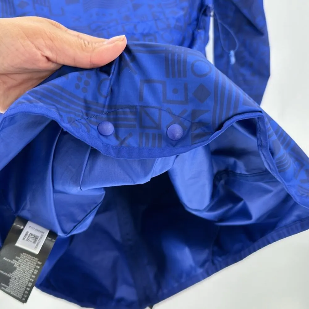 adidas Tokyo Print Running Jacket blue black longline adjustable size S - Image 4