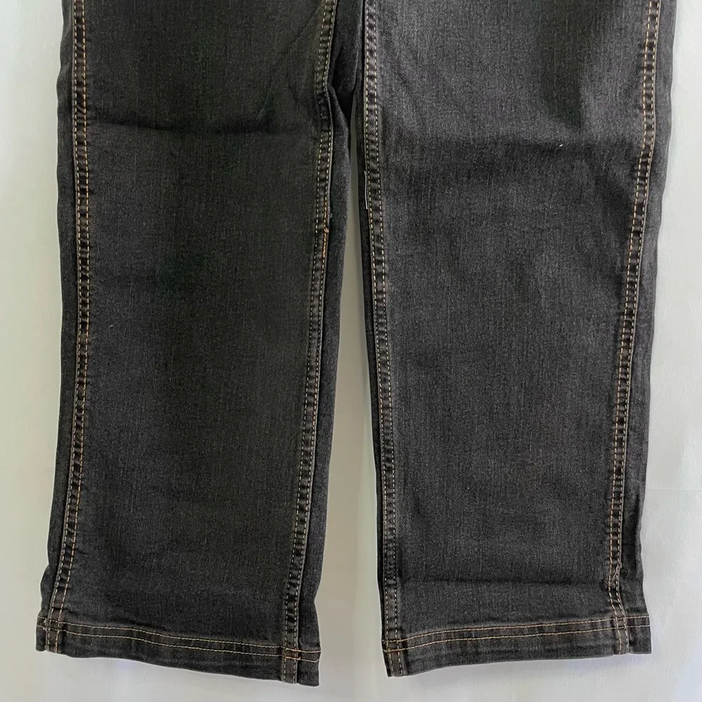 New  Straight Tapered Stretch Denim Overalls Bahbah Grey Size 2 - Image 9