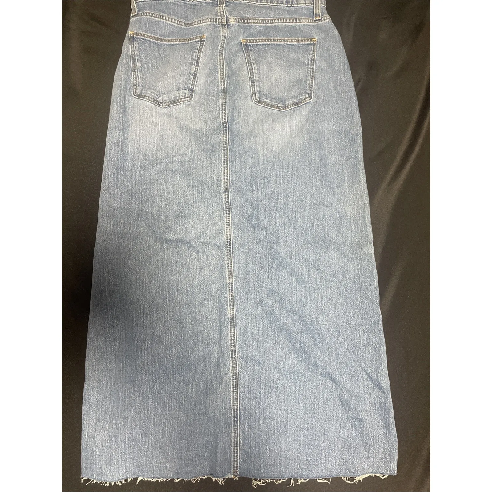 Universal Trends Thread Light Wash Denim Maxi Skirt Size 8 - Image 3