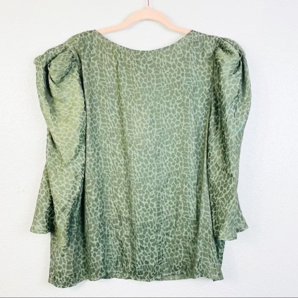 A NEW DAY Olive Green Leopard Print Blouse‎ PLUS SIZE XXL - Image 5