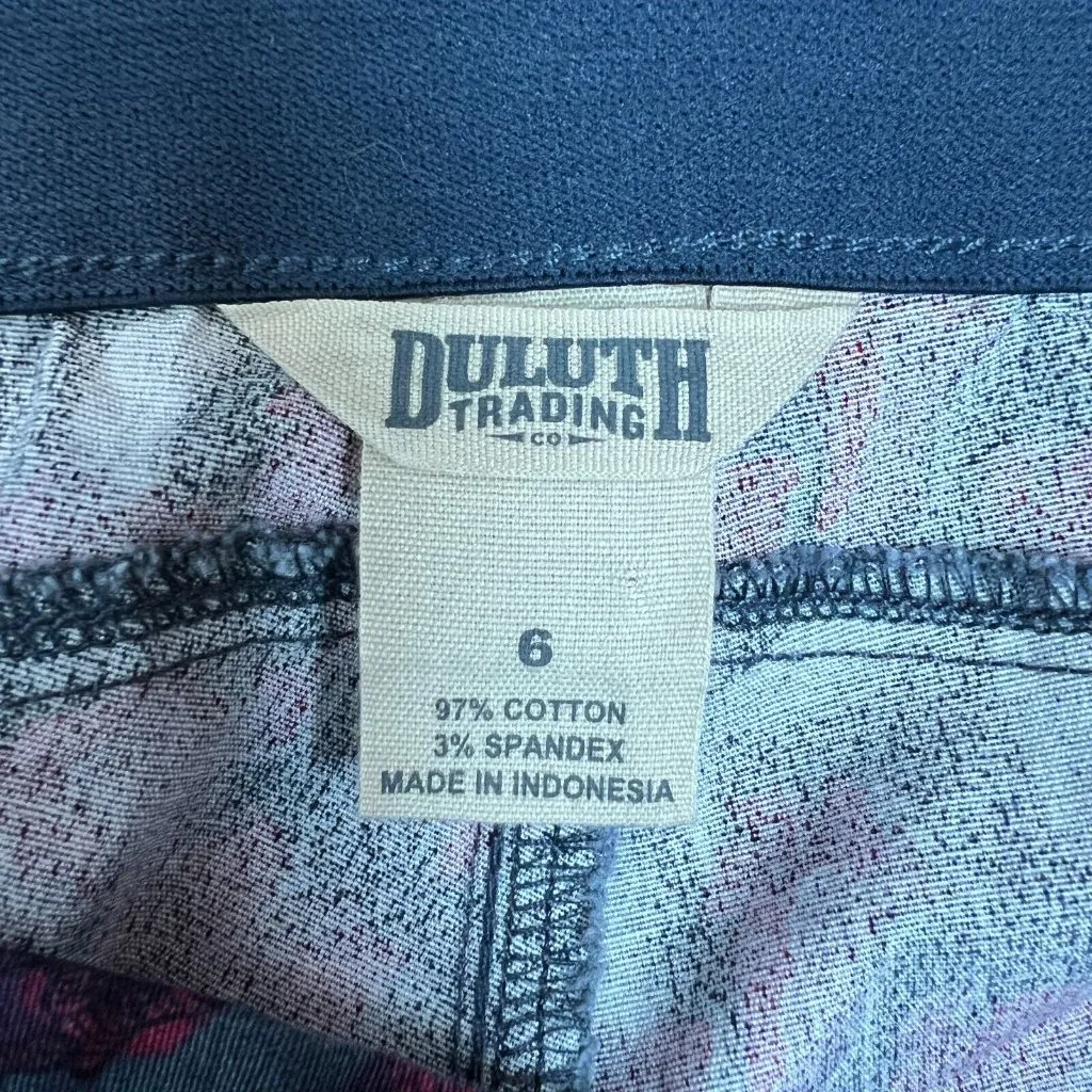 Duluth Trading Pants Women 6 Rootstock Gardening Petal Pusher Capri Crop Stretch Purple - Image 8