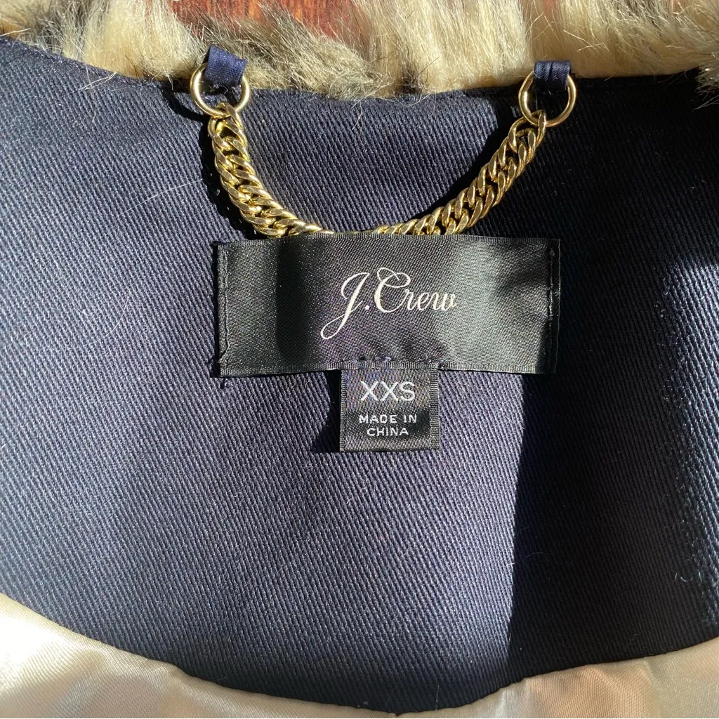 J. Crew Faux Fur Snow Leopard Cropped Jacket - Image 6