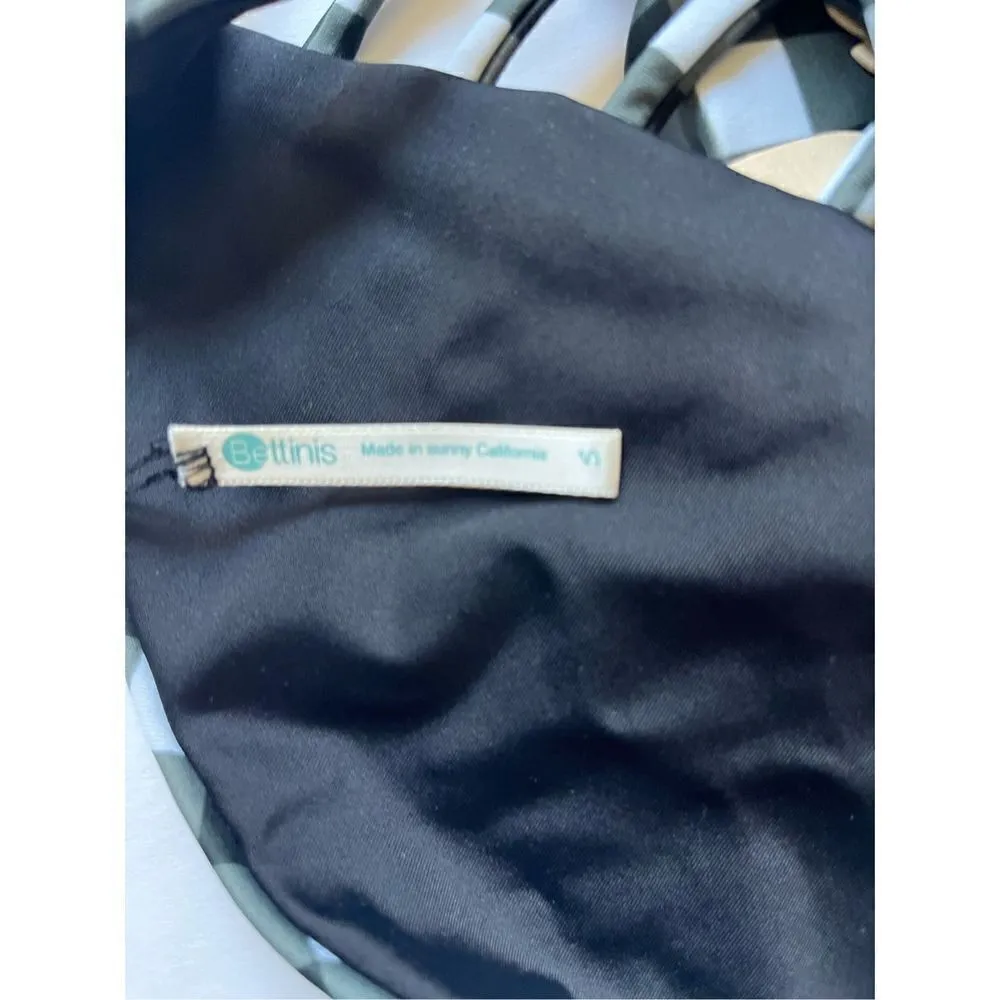 Bettinis Green and White Halter Bikini‎ - Image 4