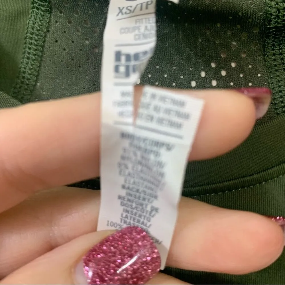 Under Armour Heat Gear Army Green Fitted Short Sleeve Top - Image 3