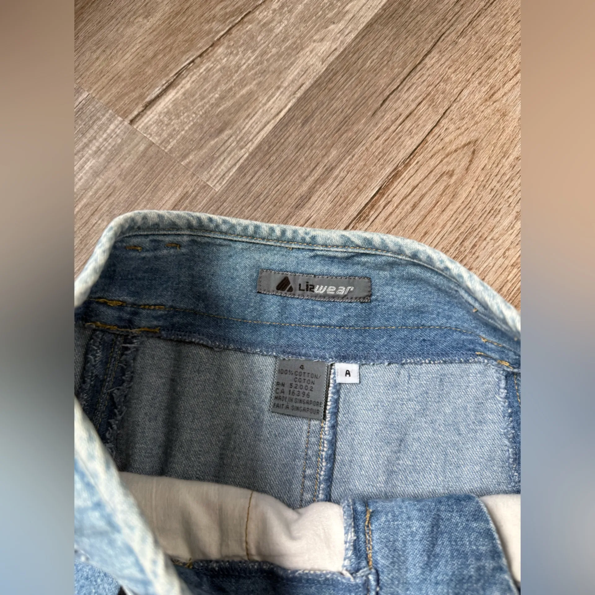 VTG Liz Claiborne Denim A-Line Skirt With Buttons Maxi Skirt Comfy Size S 2 4 - Image 5