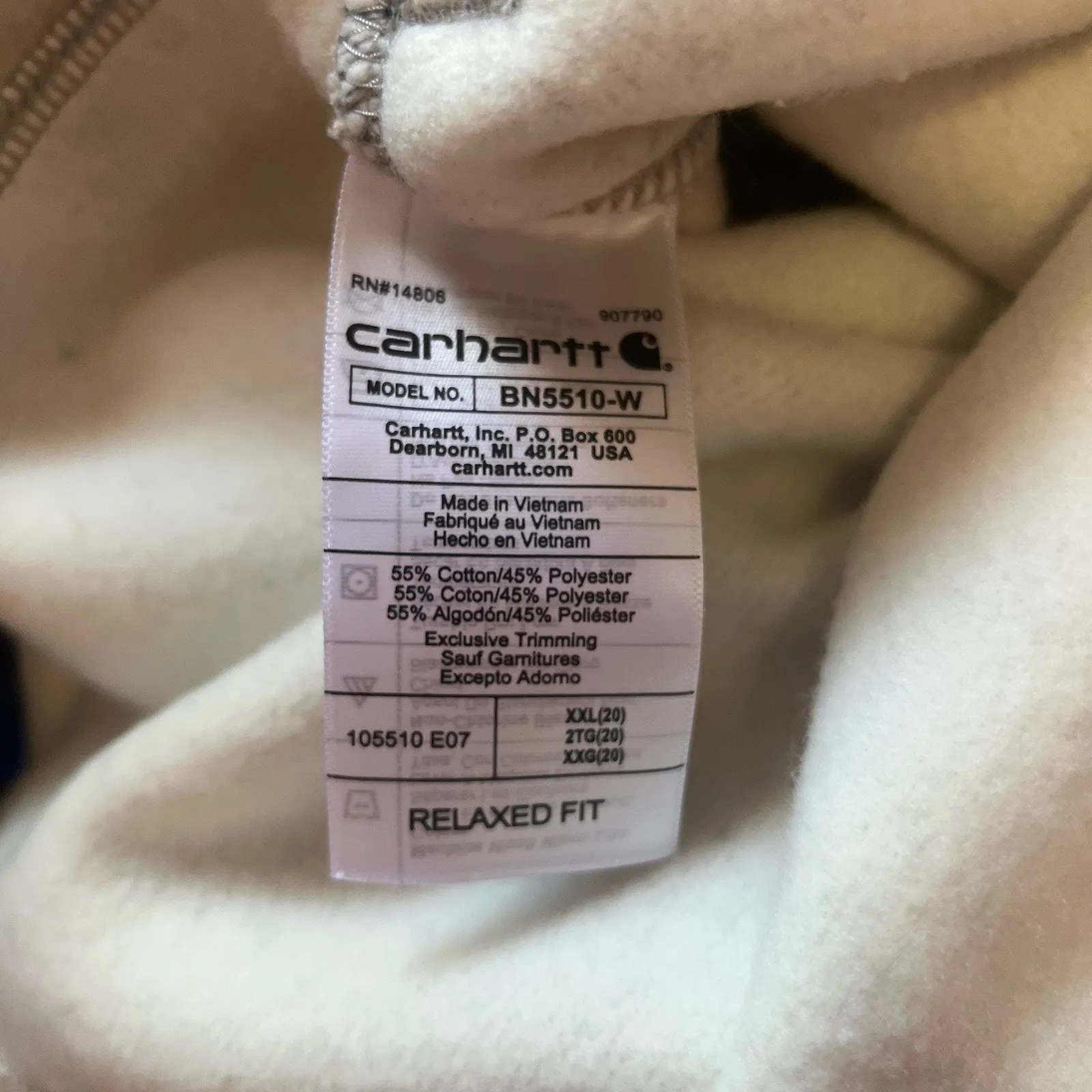 Carhartt Women's XXL (20) Gray Relaxed Fit Fleece Jogger Sweatpants BN5510-W - Image 9