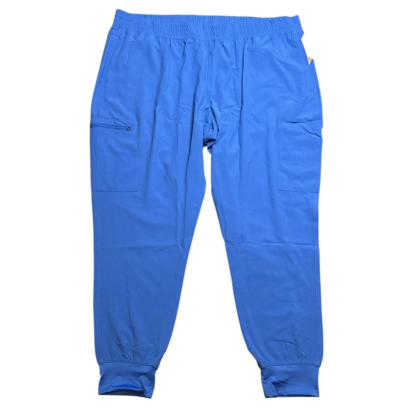 Med Couture Women's Energy Smocked Waist Cargo Jogger Scrub Pant‎ CEIL BLUE 2XL Size 2X - Image 2