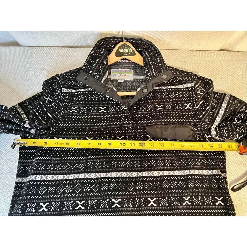 Jachs Cabin Sweaters Jachs Cabin Black White Fleece Pullover Sz Small - Image 5