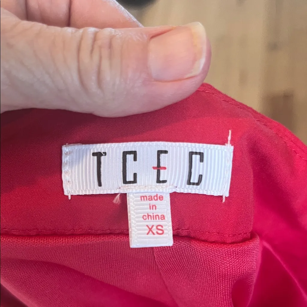 TCEC Game Day Red Shorts White Ric Rac  at Pockets Hem New - Image 4