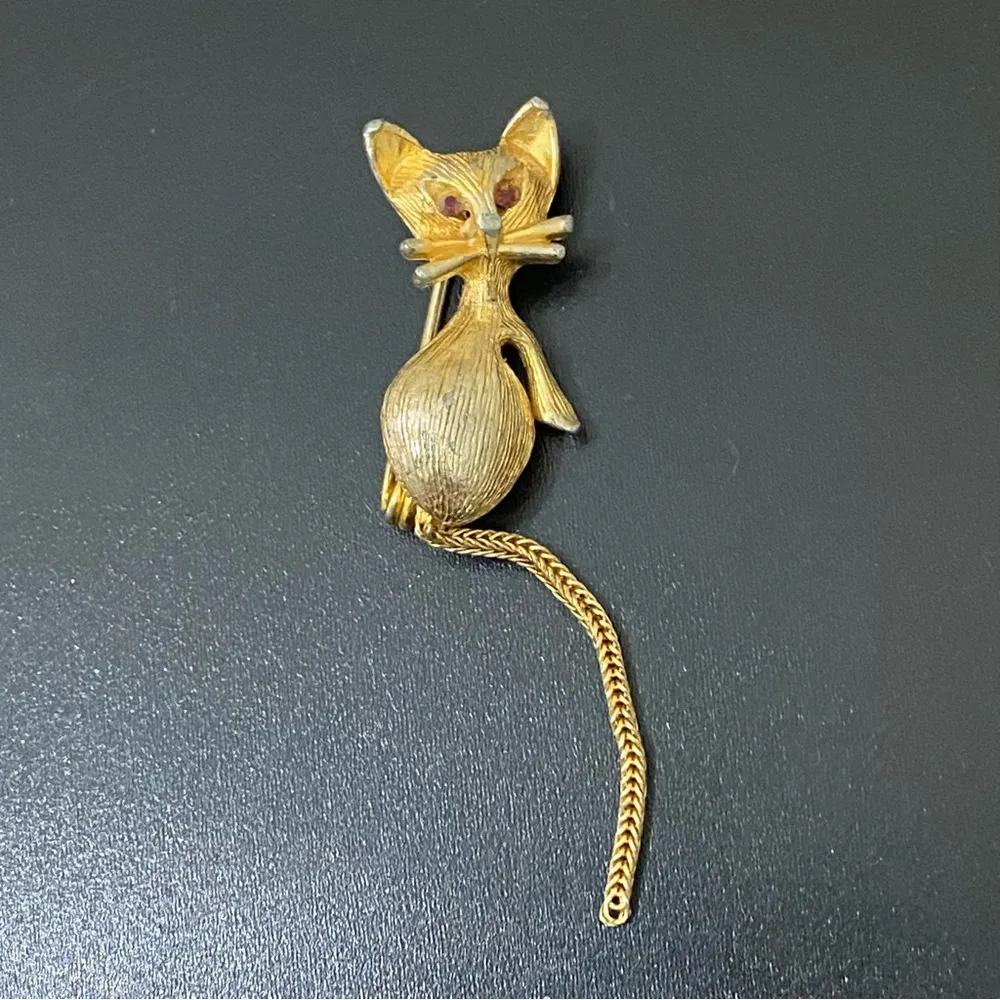 Vintage Unsigned Brushed Gold - Image 2