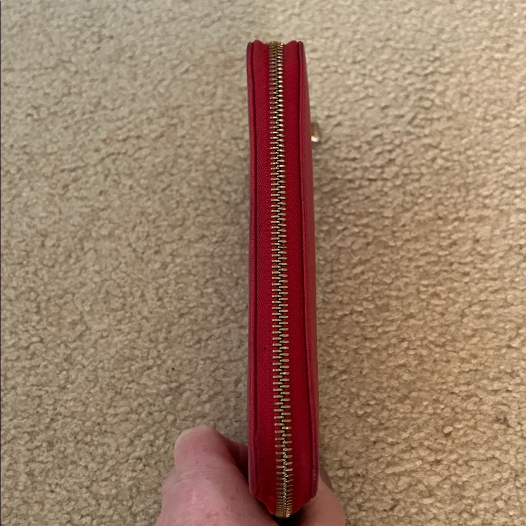 Furla Cherry Red Leather Wallet - Image 4