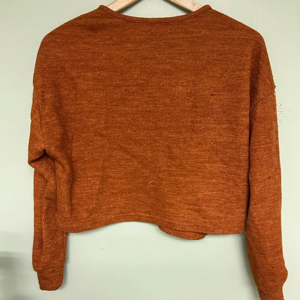 Crop Burnt Orange Sweater - Image 2