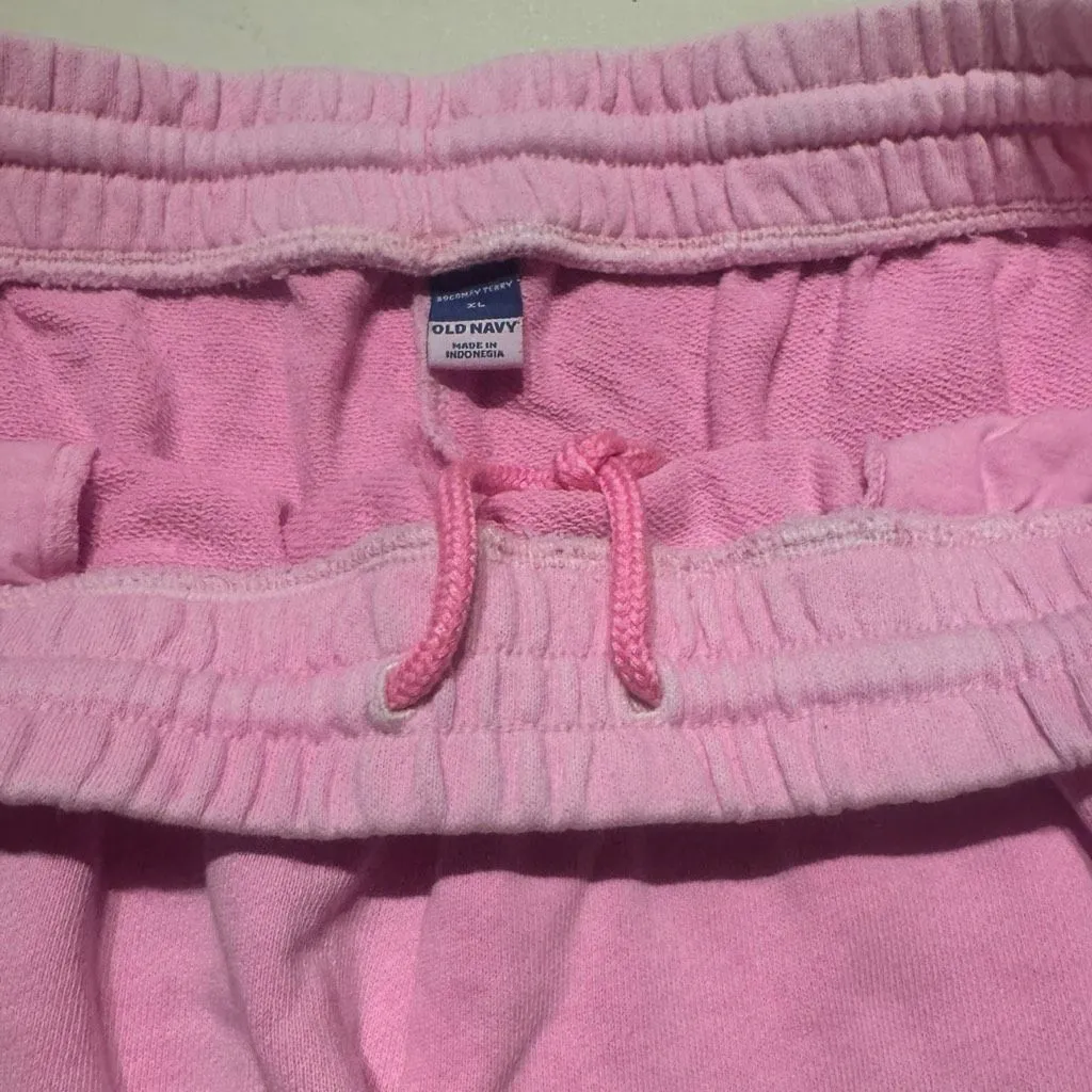 Old Navy Pink Sweat Shorts – Women’s XL Drawstring Lounge Shorts - Image 4