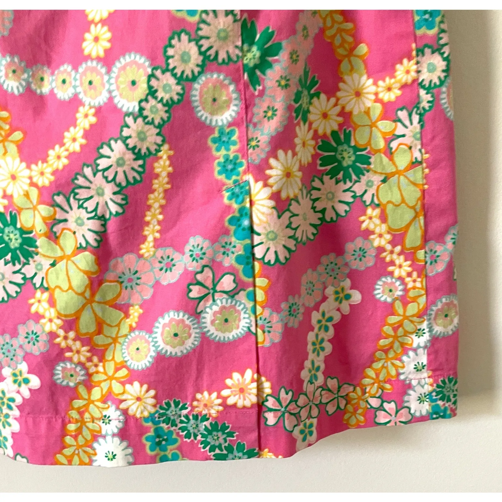 Harold's Y2K Flower Flower Child Mini Skirt Skort Pink Yellow Green Size 0 - Image 4