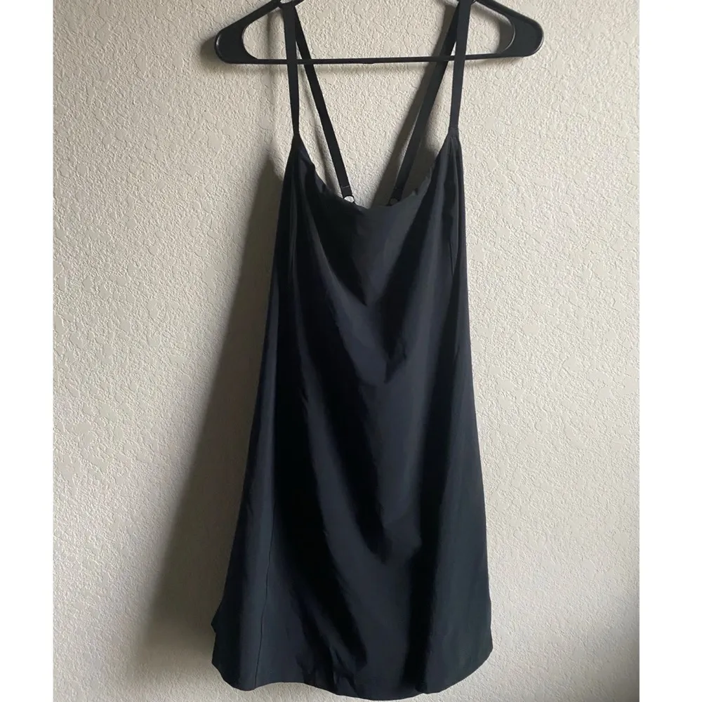 Aerie Offline Plus Tennis Pickleball Golf Black Athleisure Open Back Dress XXL - Image 3