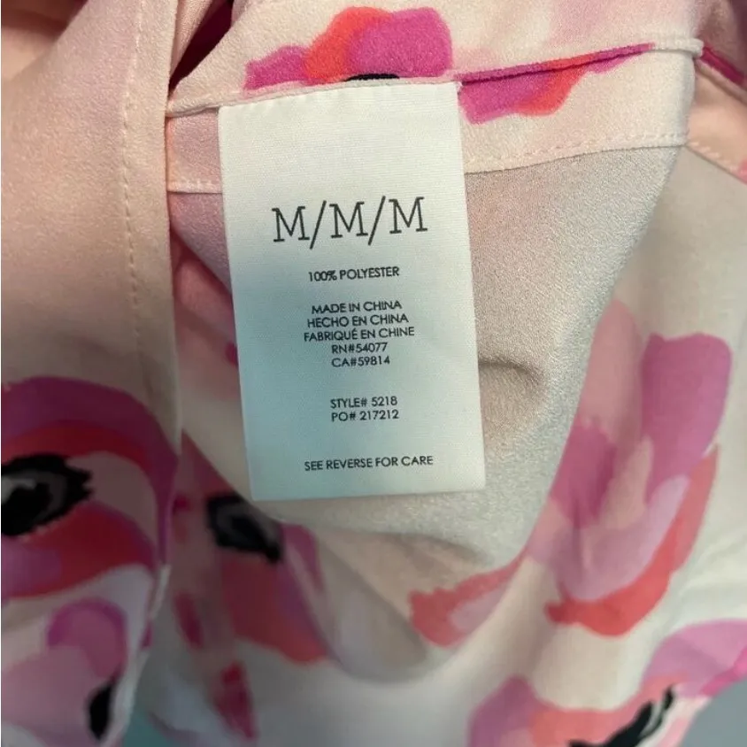 CAbi Pink Poppy Print Halter Blouse in Size Medium - Image 6