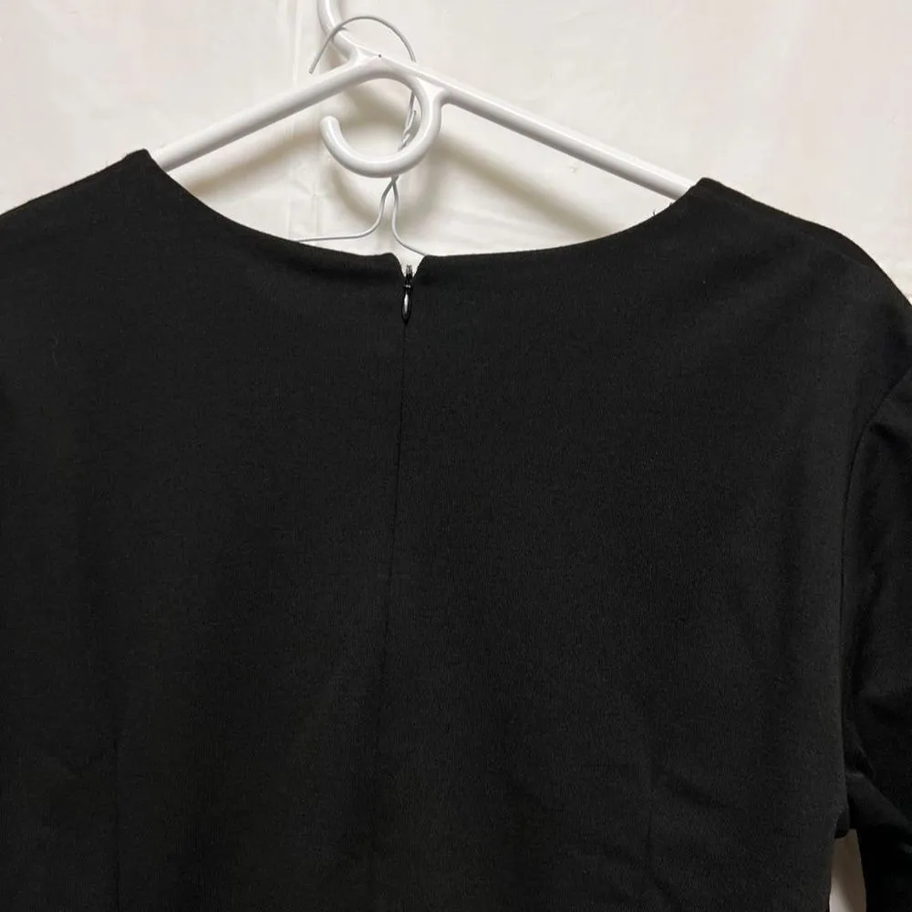 003-001 NWT Cato Women size L Black‎ Dress Tribal Hem V-Neck large - Image 5