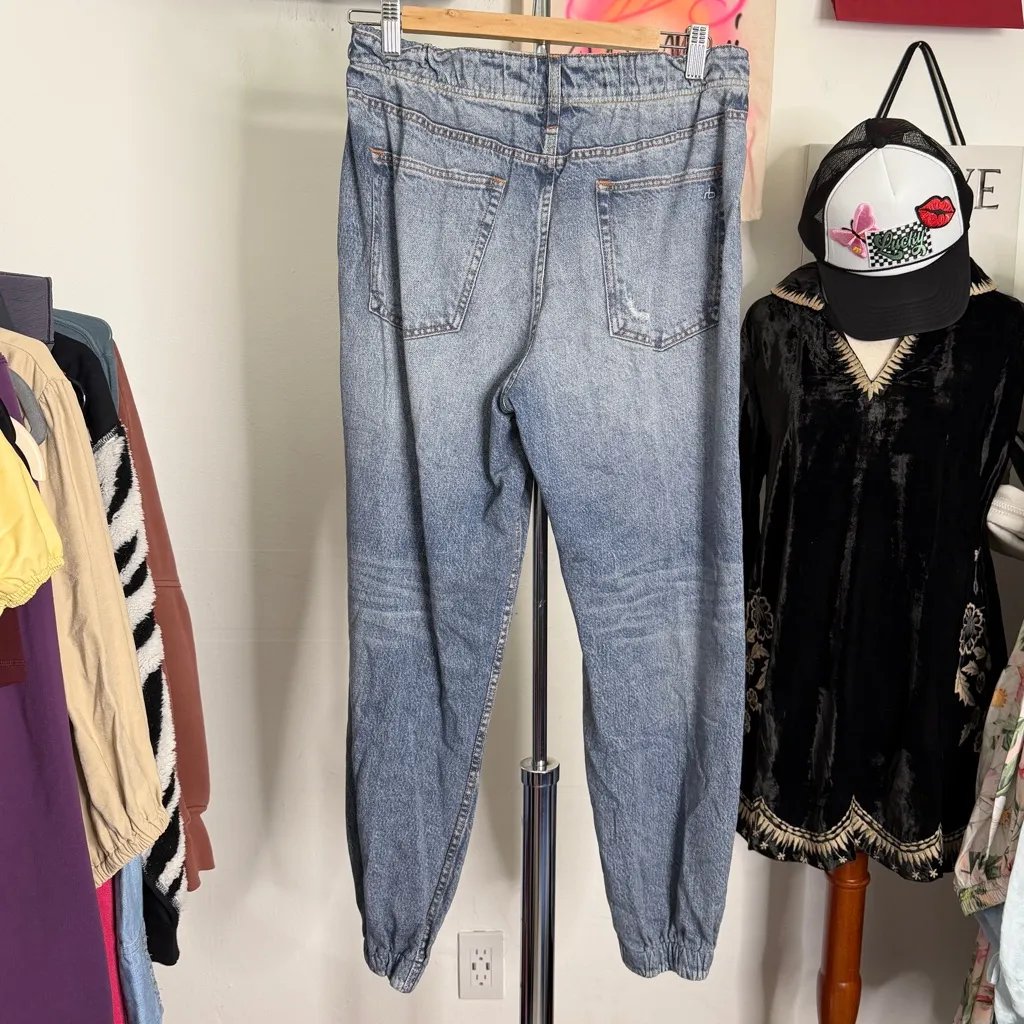 Rag & Bone Miramar Denim Joggers Medium Wash - Image 4