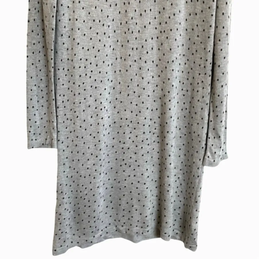 Mango Basics Grey Sweater Midi Dress w/‎ Black Polka Dots Dress Nikitap M - Image 8