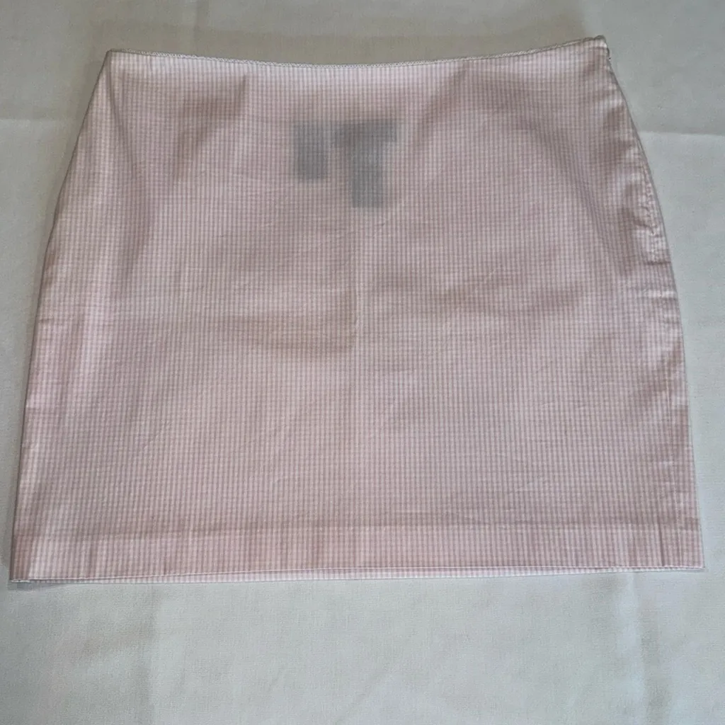 Ralph Lauren Pink Gingham Stretch Mini Skirt Size 12 Preppy Y2K - Image 3