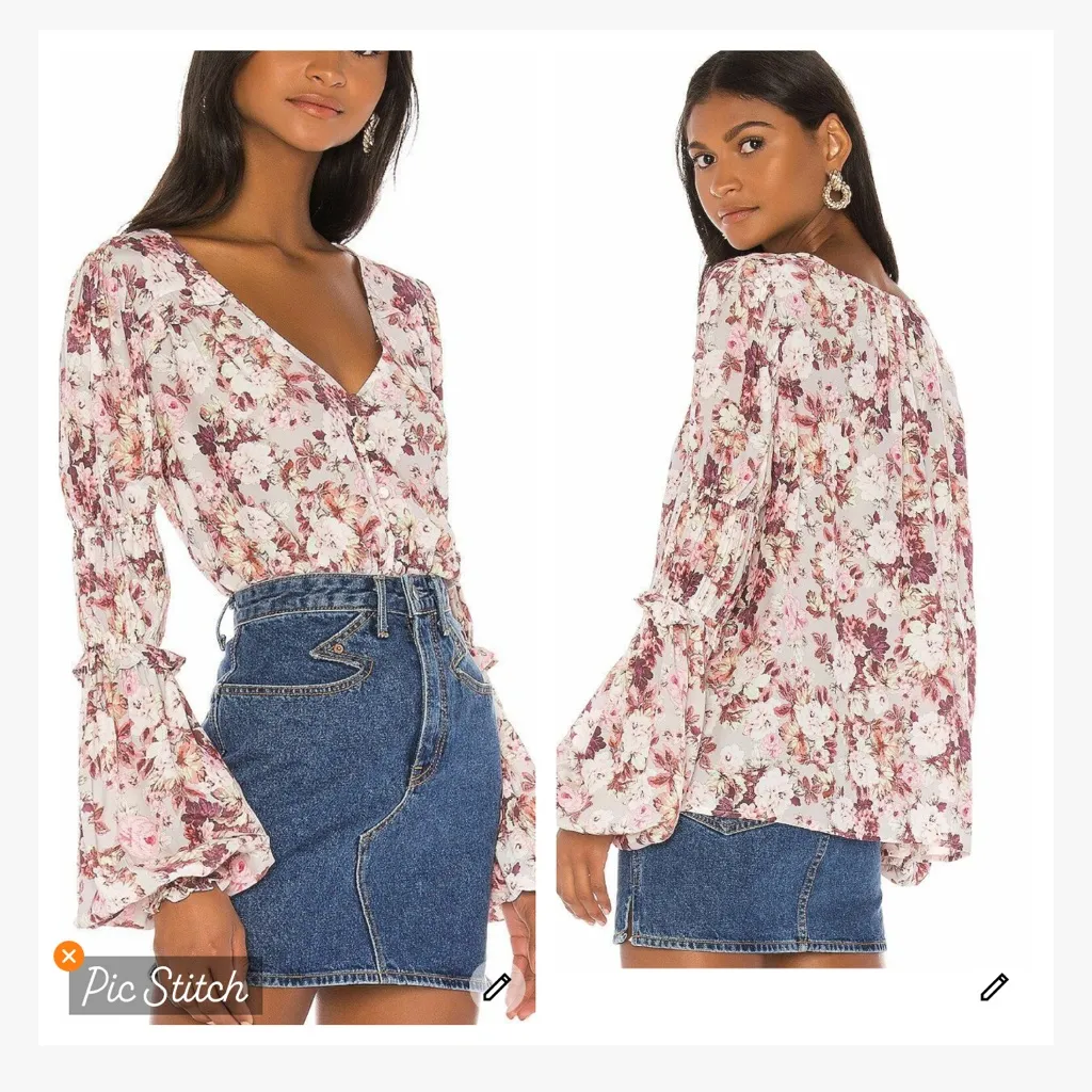 For Love & Lemons Eclipse Blouse Country Floral - Image 2