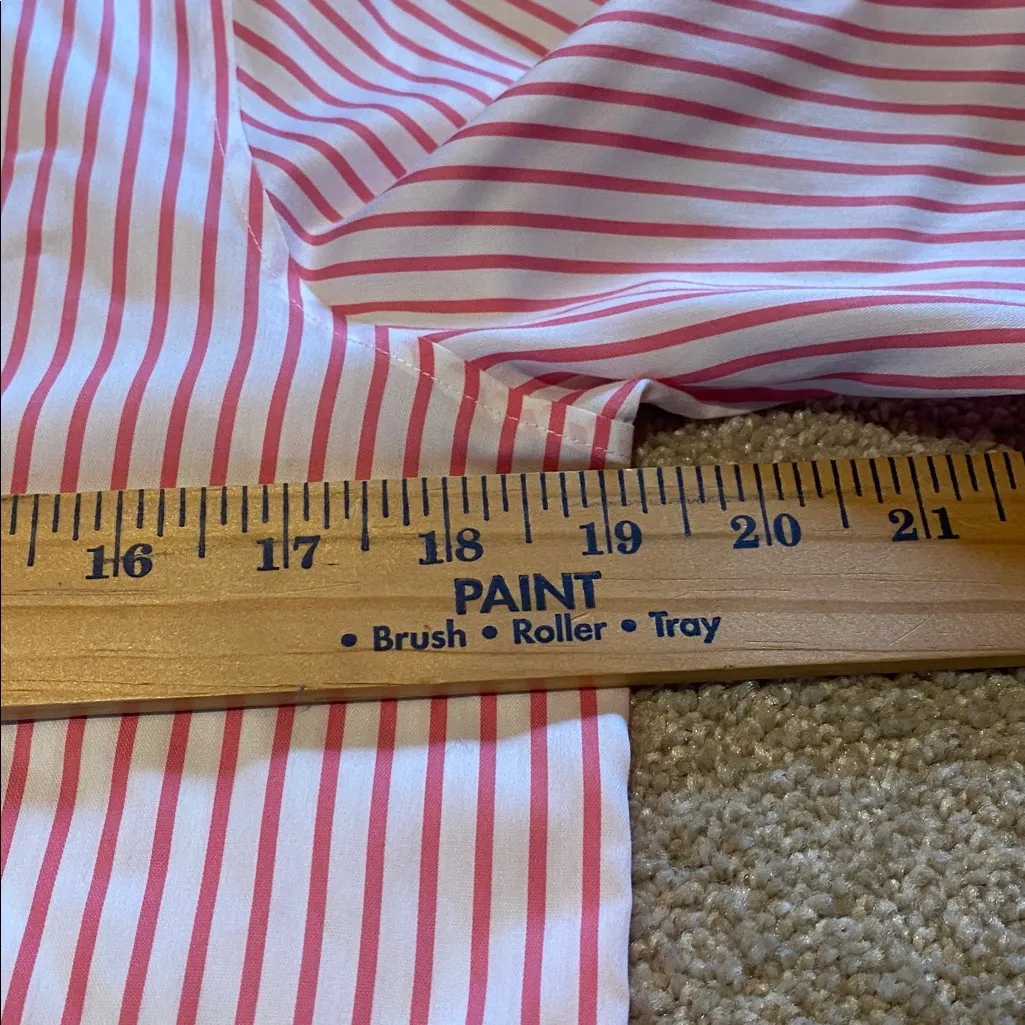 Paperwhite Cotton Silk Fitted Button Down Professional L/S Stripe Pink White 4 - Image 6